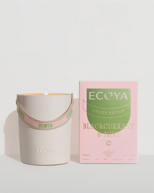 ECOYA High Summer 2026 - Blackcurrant & Mint Ceramic Candle 400g