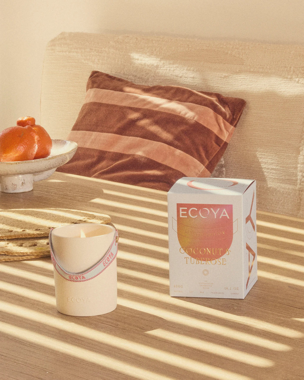 ECOYA High Summer 2026 - Coconut & Tuberose Ceramic Candle 400g