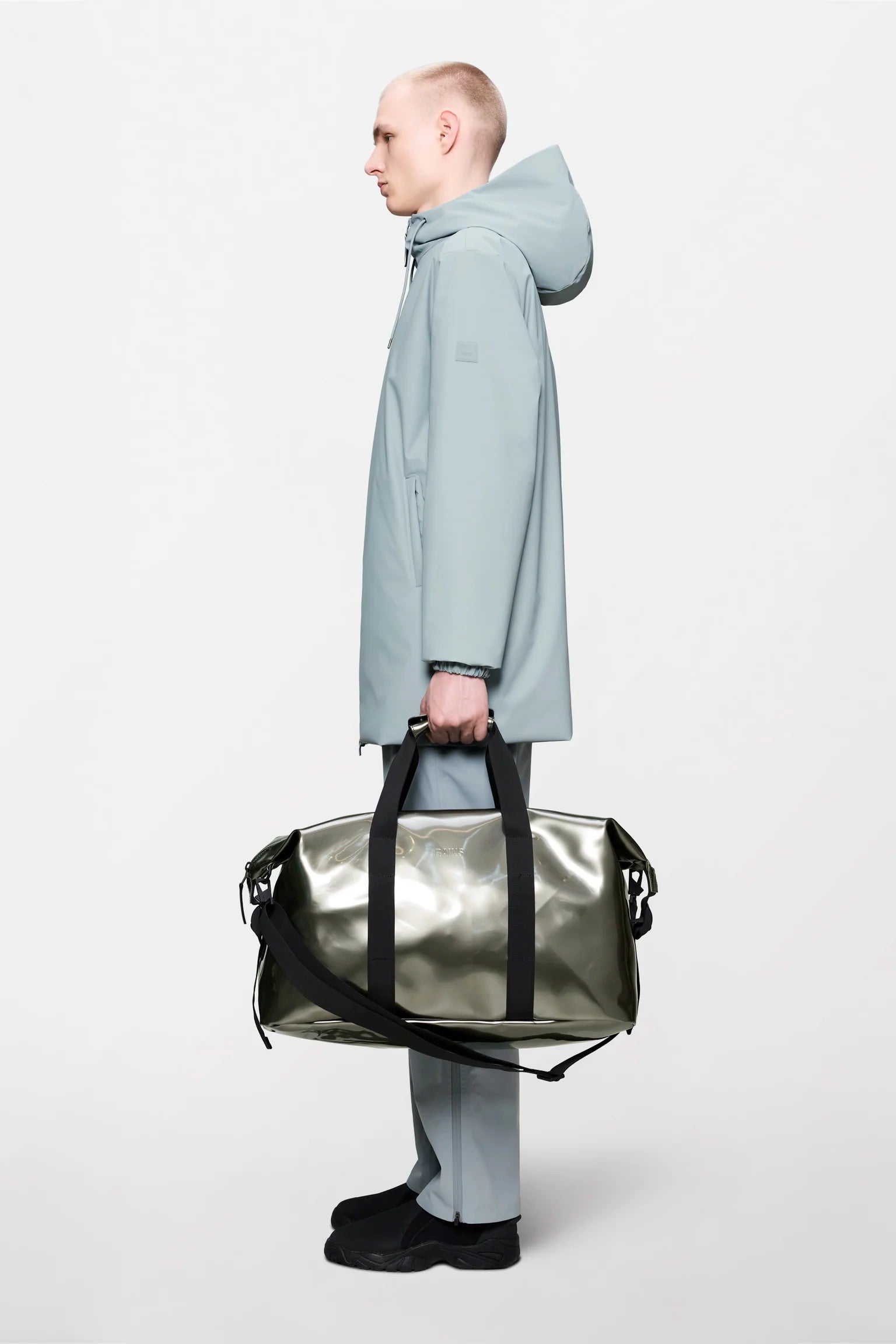 RAINS Hilo Weekend Bag W3 - Raven Silver duffel bag