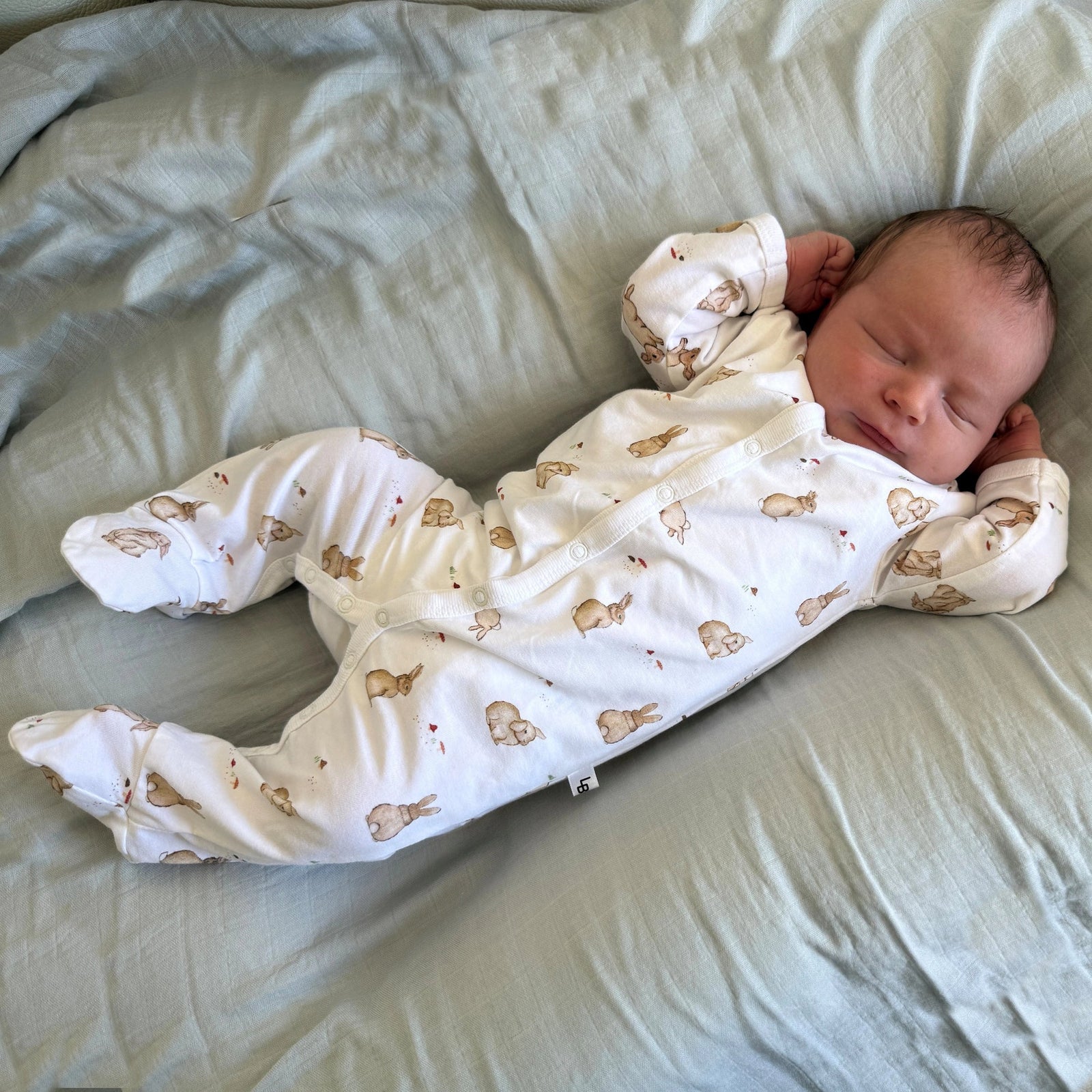 Dimples Cotton Babygrow - Bunny Baby onesie
