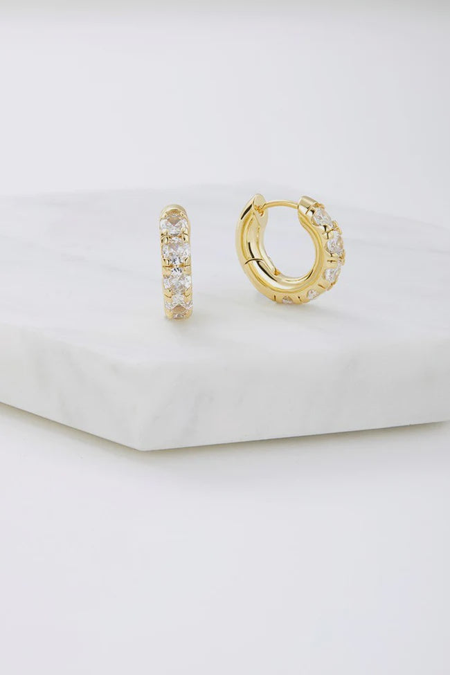 ZAFINO Hope Hoop - Gold - Crystal Earring