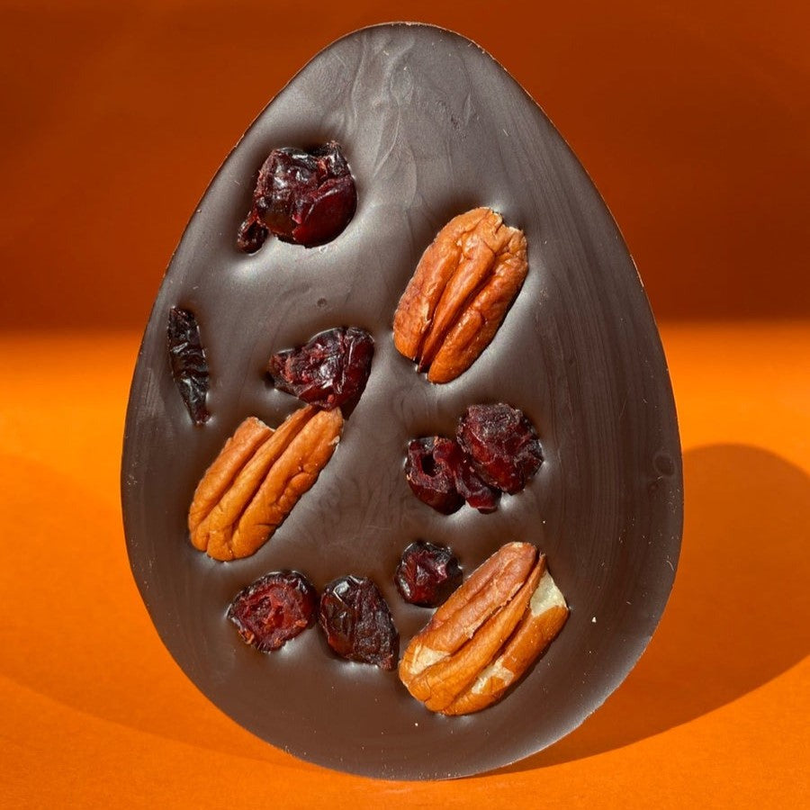 Fruney Easter Egg - Dark Chocolate, Pecans, Cranberries