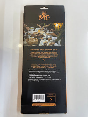 Hunt & Gather 8 Pk metal Skewers BBQ flat