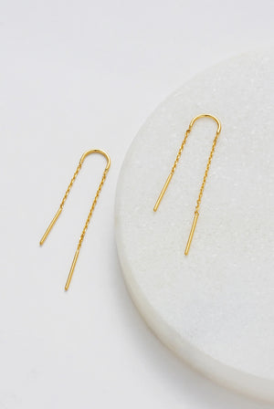 ZAFINO Ivy Thread Essential Earring - Gold 7344