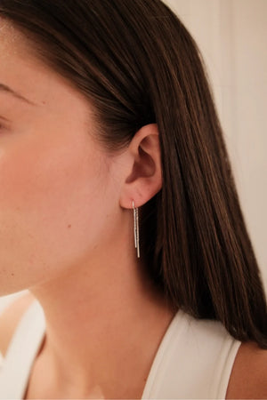 ZAFINO Ivy Thread Essential Earring - Silver 7345