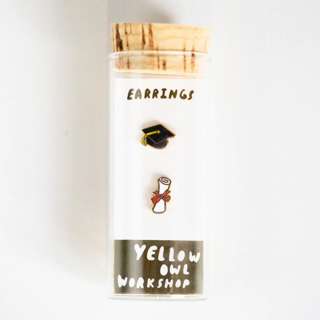 Yellow Owl Workshop Grad Diploma Earrings