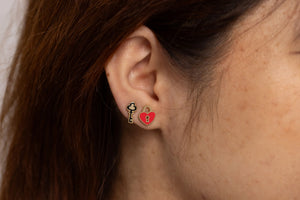 Yellow Owl Workshop Heart Lock & Key Earrings