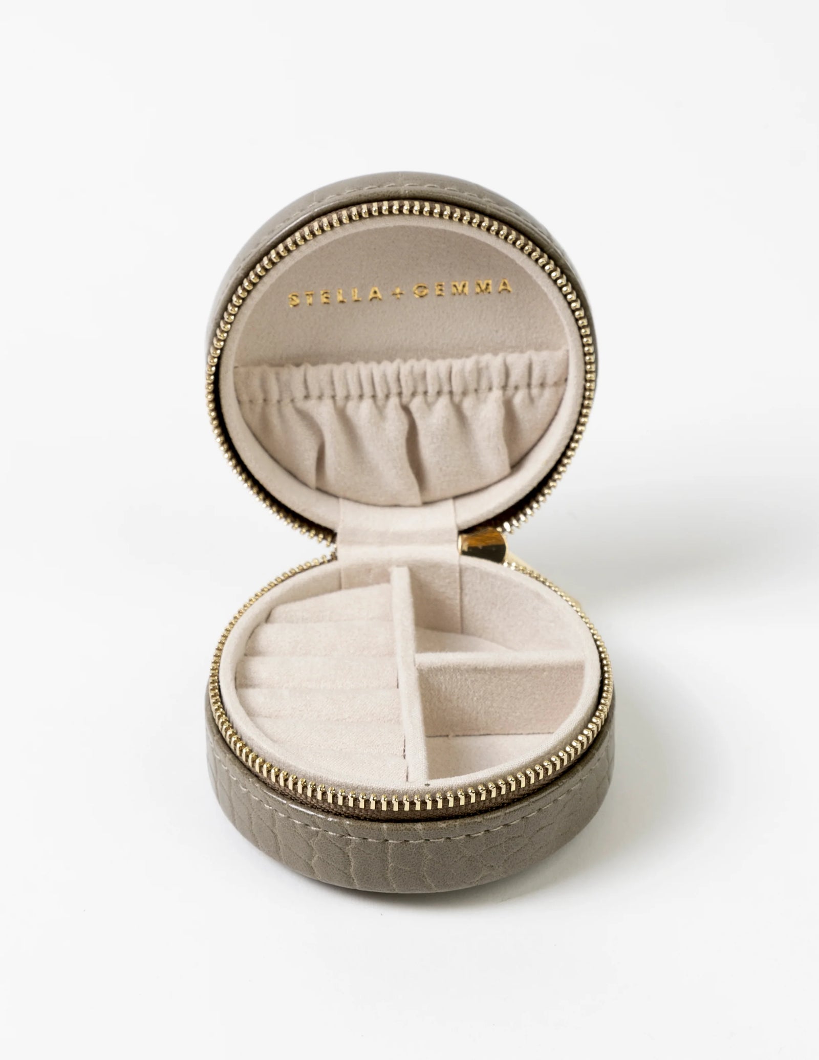 Stella+Gemma Jewel Box - Small Round Khaki
