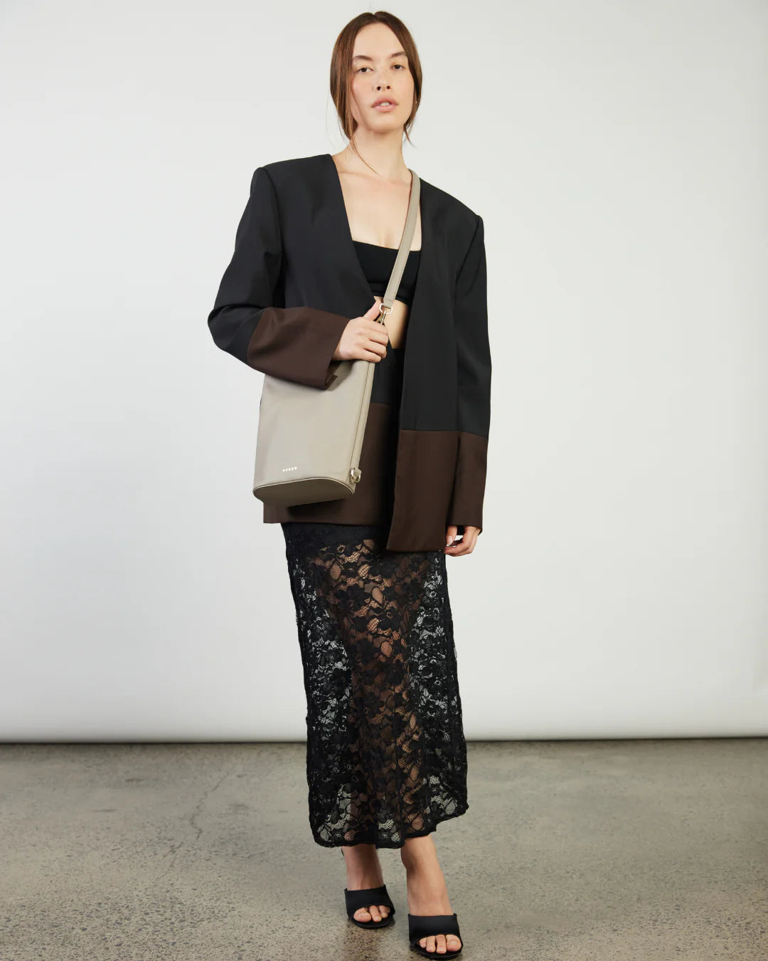 SABEN Jojo Shoulder Bag - Dove Pebble light grey