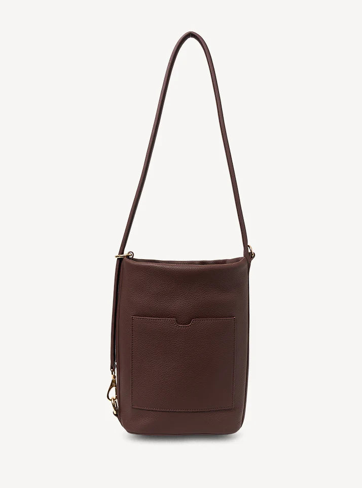 SABEN Jojo Shoulder Bag - Espresso Luxe Brown leather shoulder bag