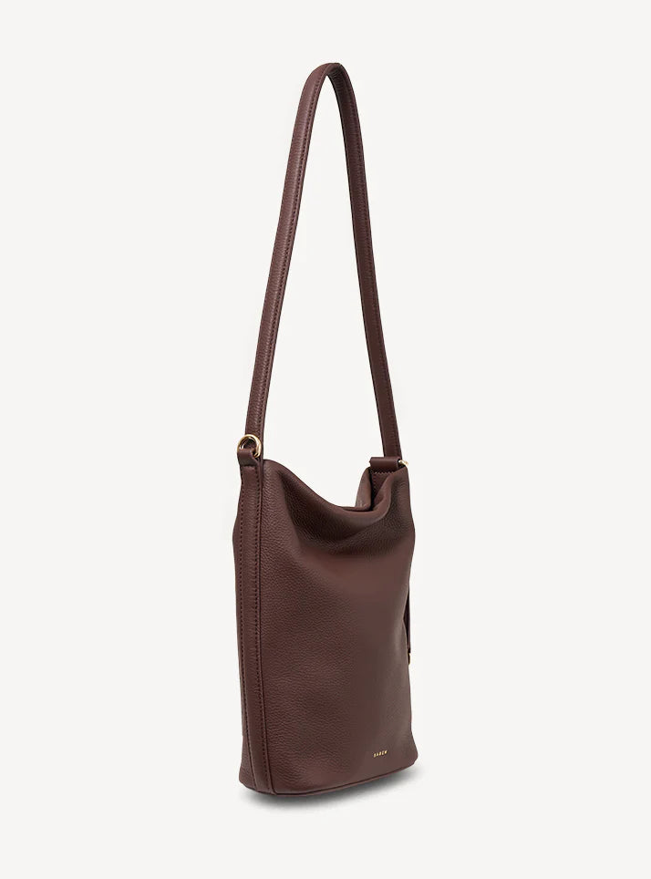 SABEN Jojo Shoulder Bag - Espresso Luxe Brown leather shoulder bag