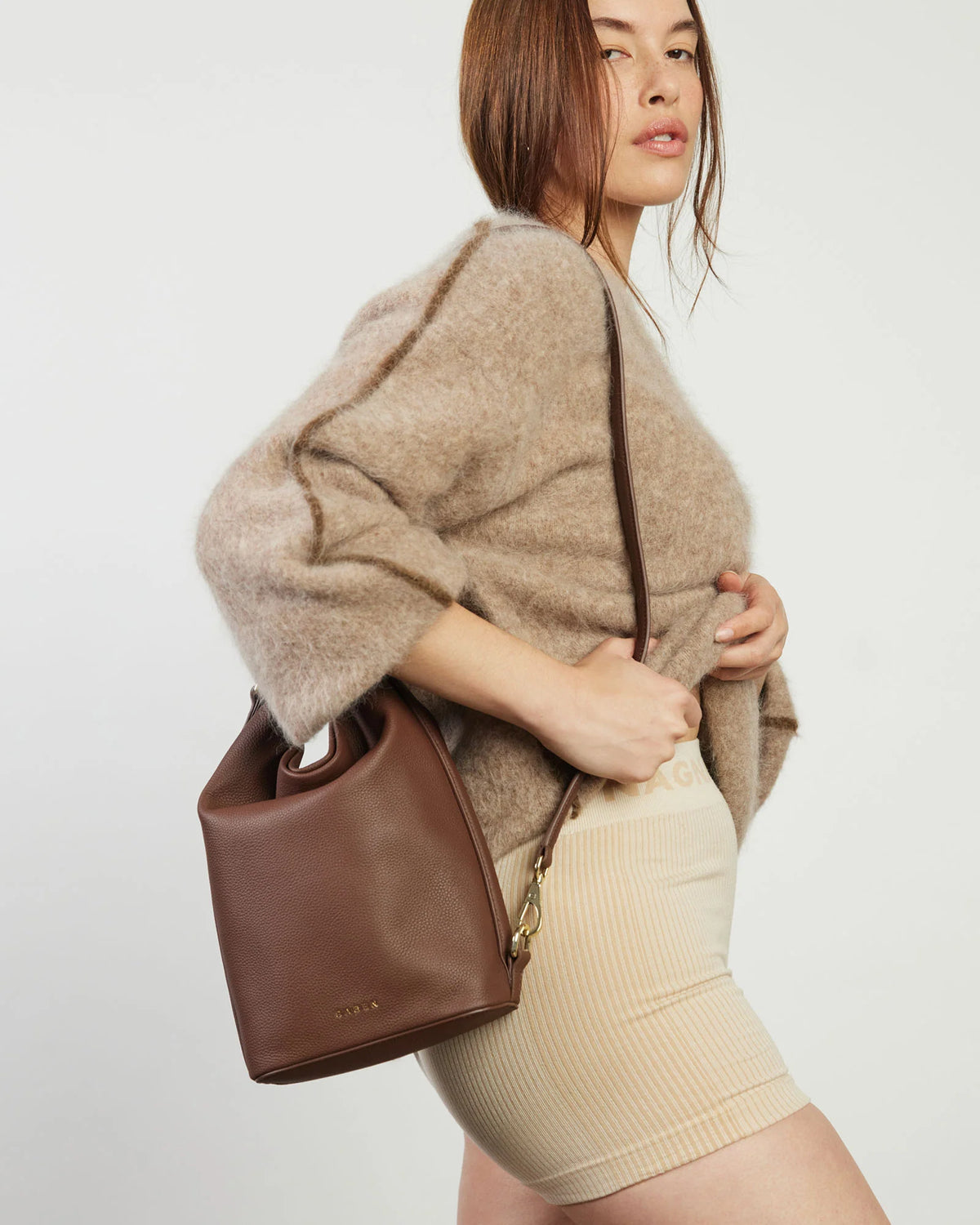 Saben Jojo Shoulder Bag - Umber Pebble