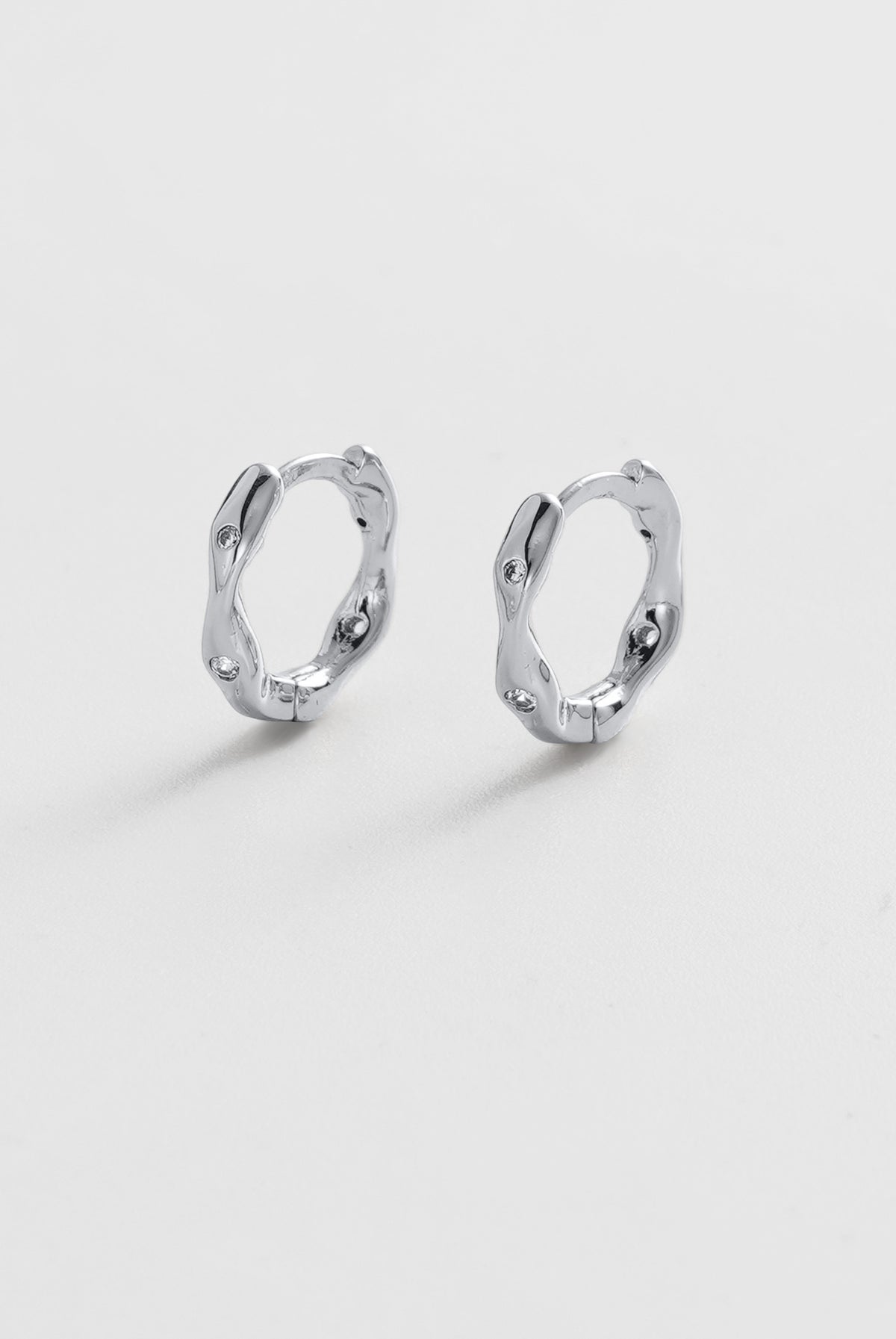 June Huggie - Silver