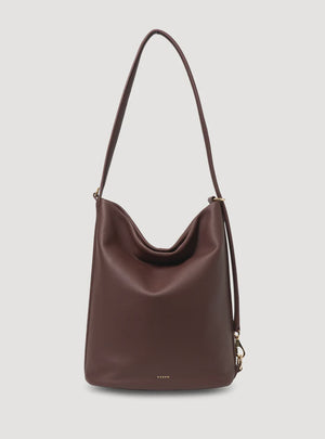 SABEN June Shoulder Bag Espresso Luxe Brown leather handbag