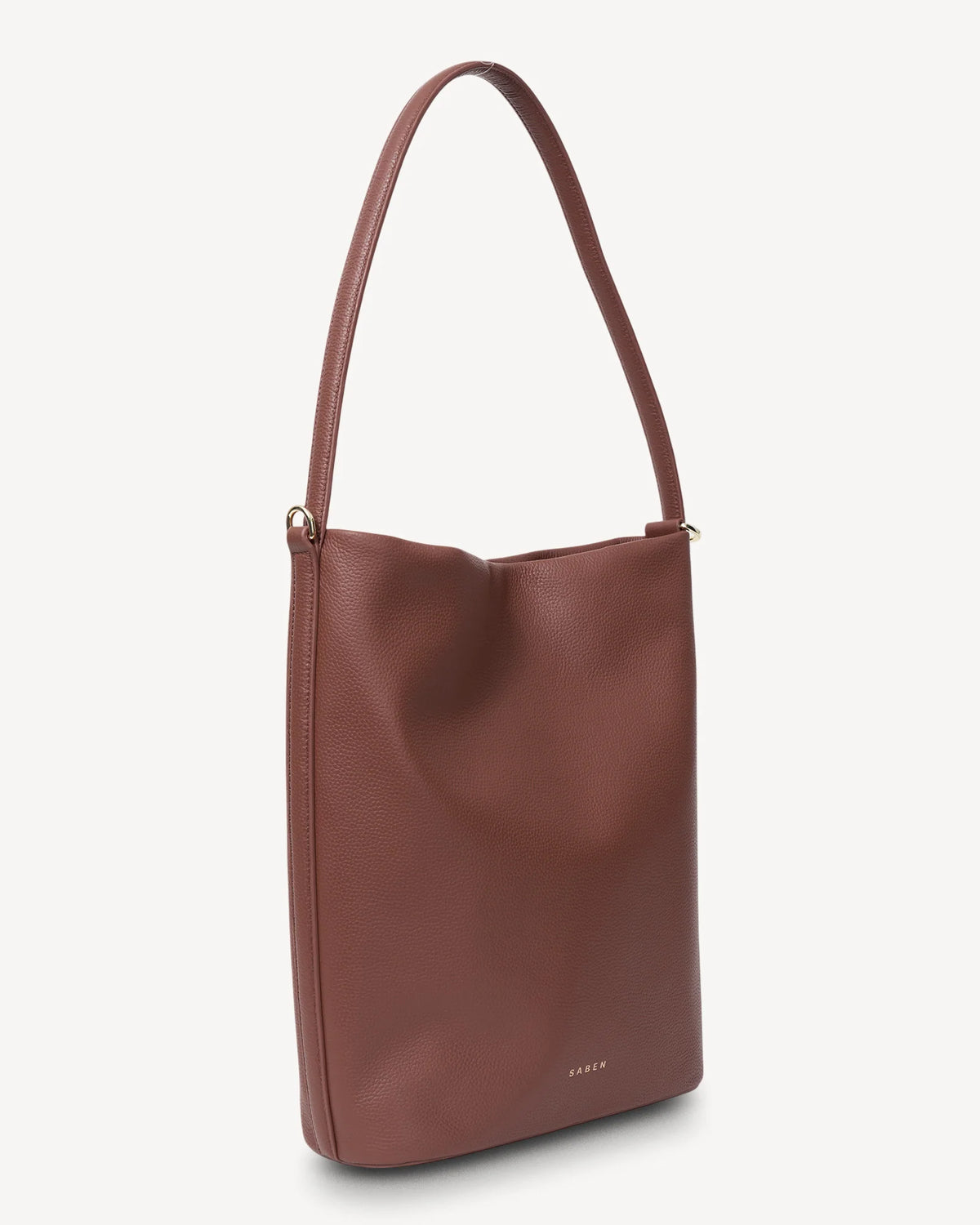 Saben June Shoulder Bag - Umber Pebble Brown leather handbag