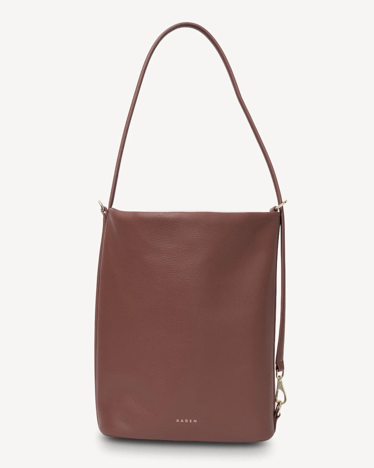 Saben June Shoulder Bag - Umber Pebble Brown leather handbag