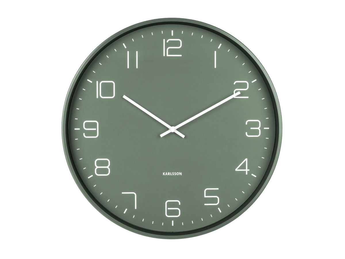 KARLSSON Lofty Wall Clock - Matte Green