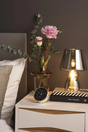 KARLSSON Tinge Alarm Clock - Silver/Black