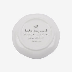 KATY HAYWARD TRINKET DISH - WALKING WITH AROHA - BROWN KIWI