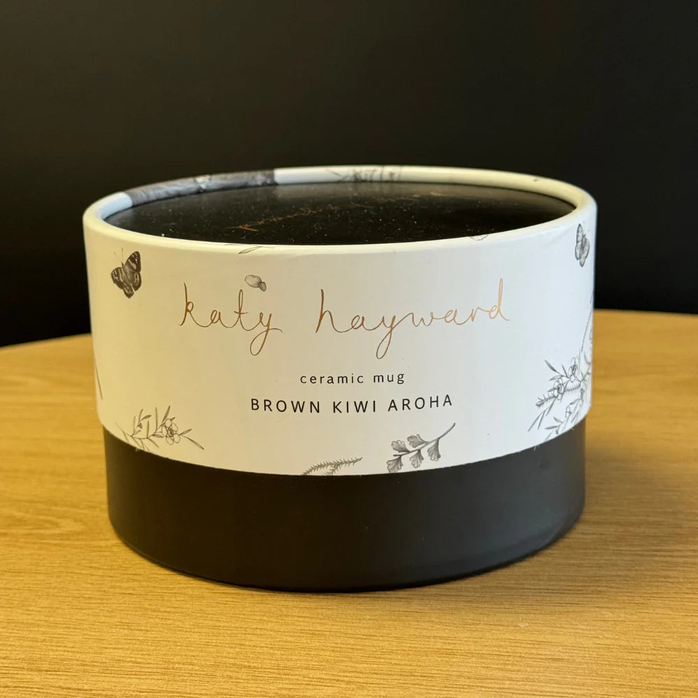 KATY HAYWARD Mug Cup - Walking with Aroha - Brown Kiwi