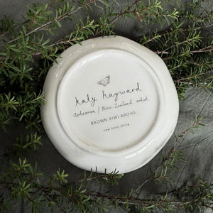 KATY HAYWARD TRINKET DISH - WALKING WITH AROHA - BROWN KIWI