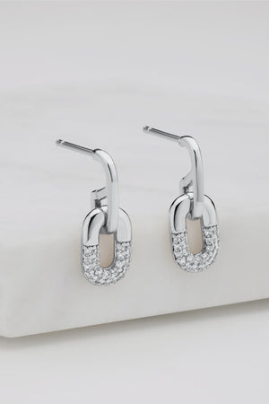 Zafino Australia Kaia Crystal Earrings Silver