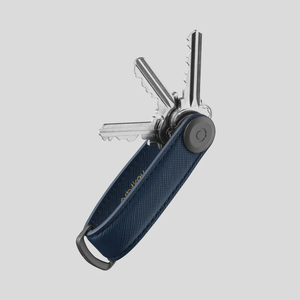 Orbitkey Key Organiser Saffiano - Oxford Navy