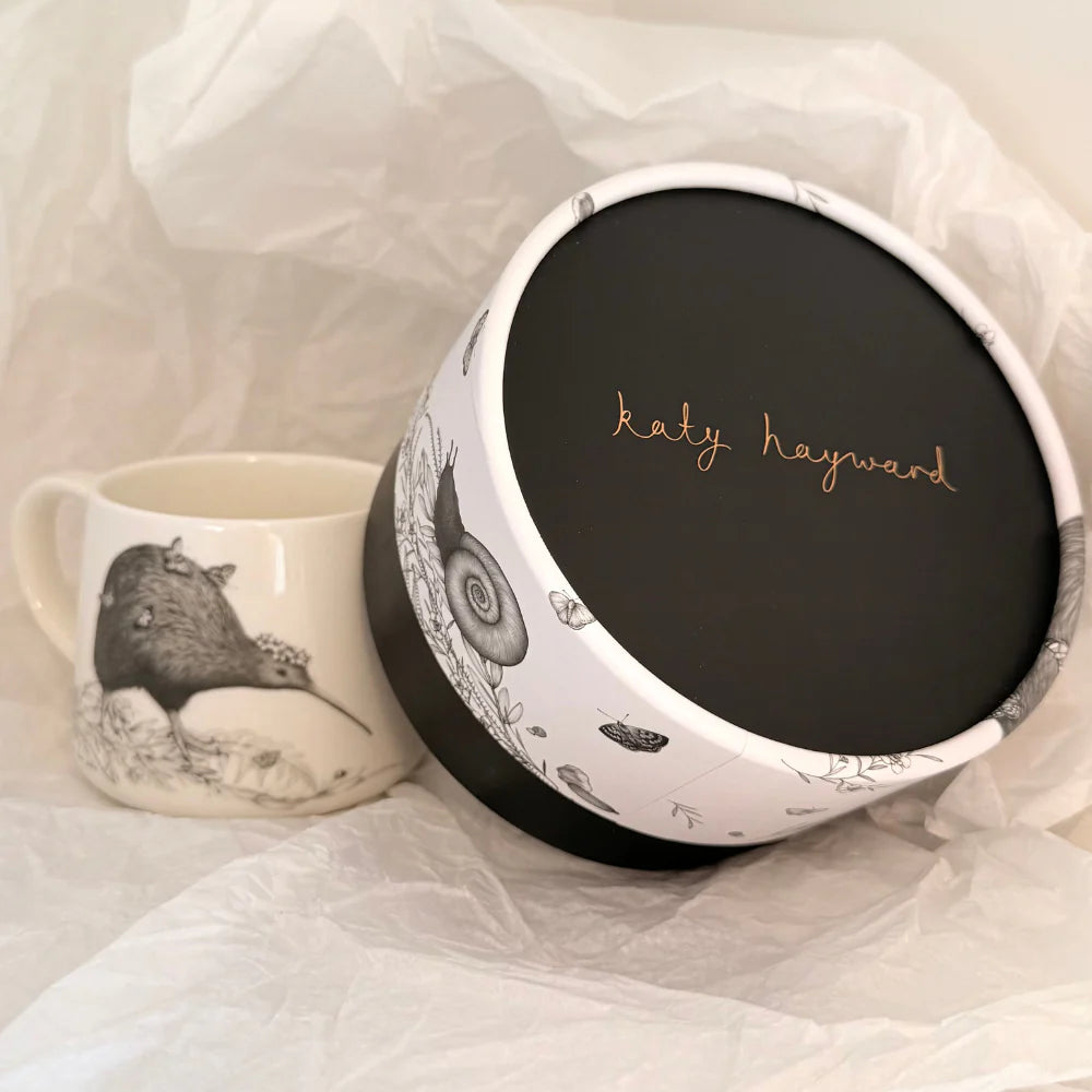 KATY HAYWARD Mug Cup - Walking with Aroha - Brown Kiwi