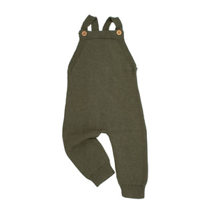 Burrow & Be Knit Overalls - Hunter Green knitted baby romper