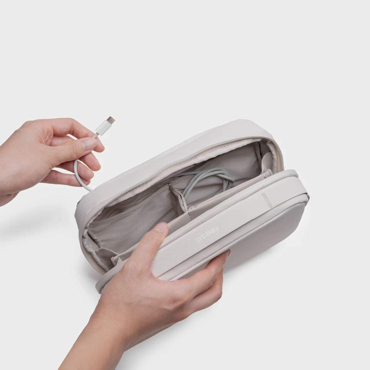 Orbitkey KonMari | Orbitkey 2-in-1 Tech Pouch - Stone