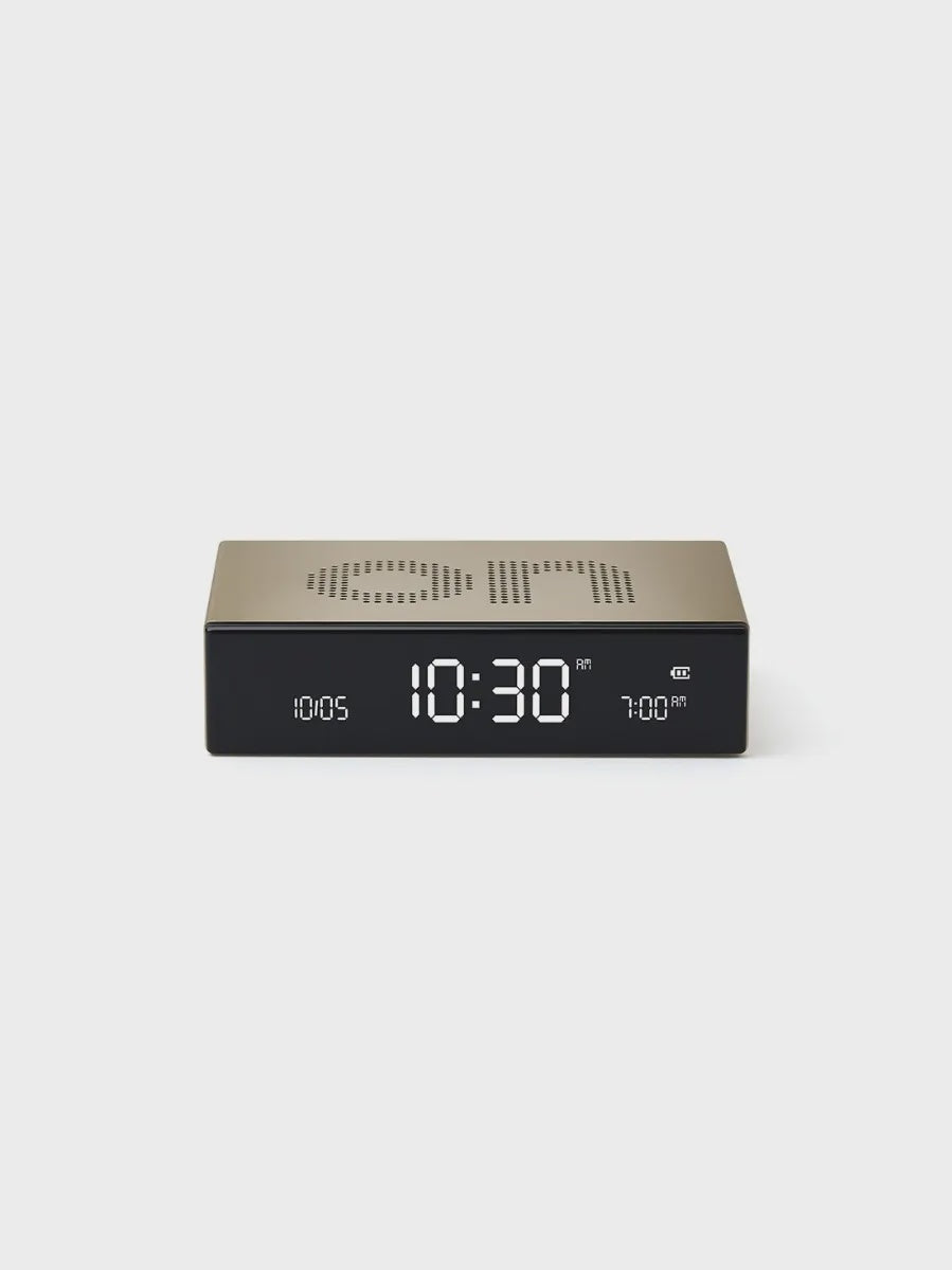 FLIP PREMIUM - Gold Digital alarm clock with LED