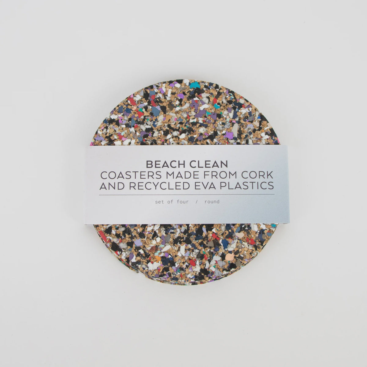 Beach Clean Round Coaster set of 4