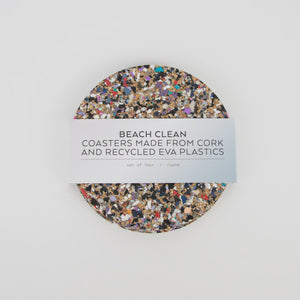 Beach Clean Round Coaster set of 4