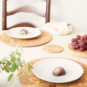 LIGA Natural Cork Round Placemats Set of 4