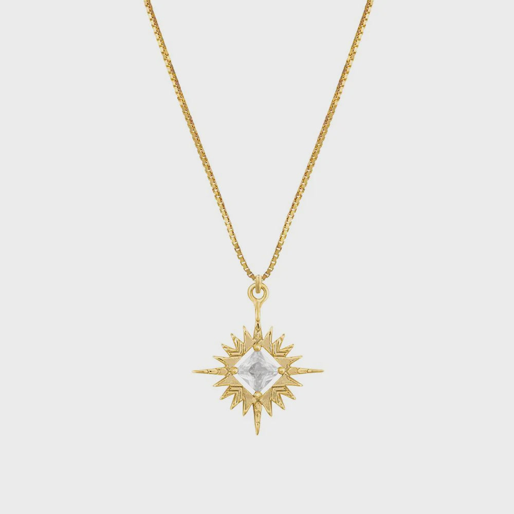 A Dusting of Jewels - Starburst Necklace | Gold