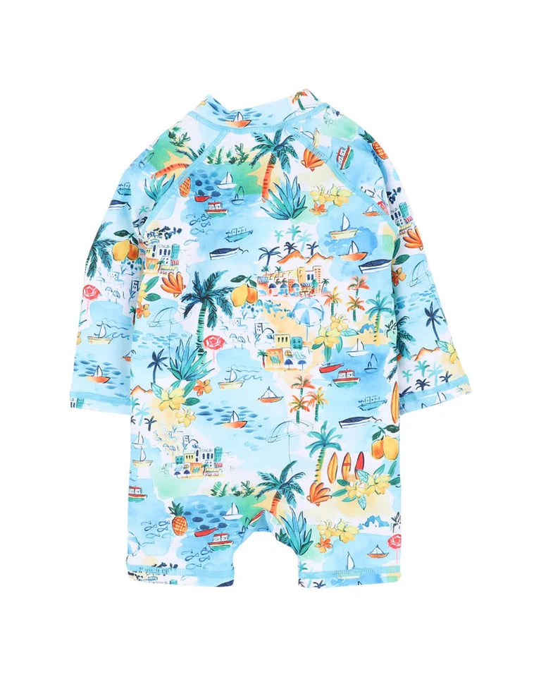Minihaha Swimwear Baby Boys LUCA PRINT LS RASH SUIT