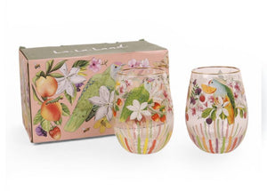 La La Land - Bountiful Harvest Set of 2 - Glass Tumblers