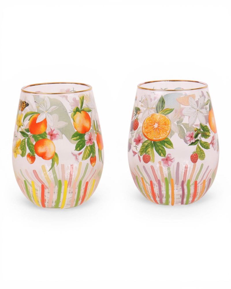 La La Land - Bountiful Harvest Set of 2 - Glass Tumblers