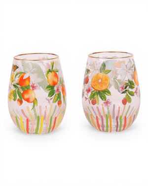 La La Land - Bountiful Harvest Set of 2 - Glass Tumblers
