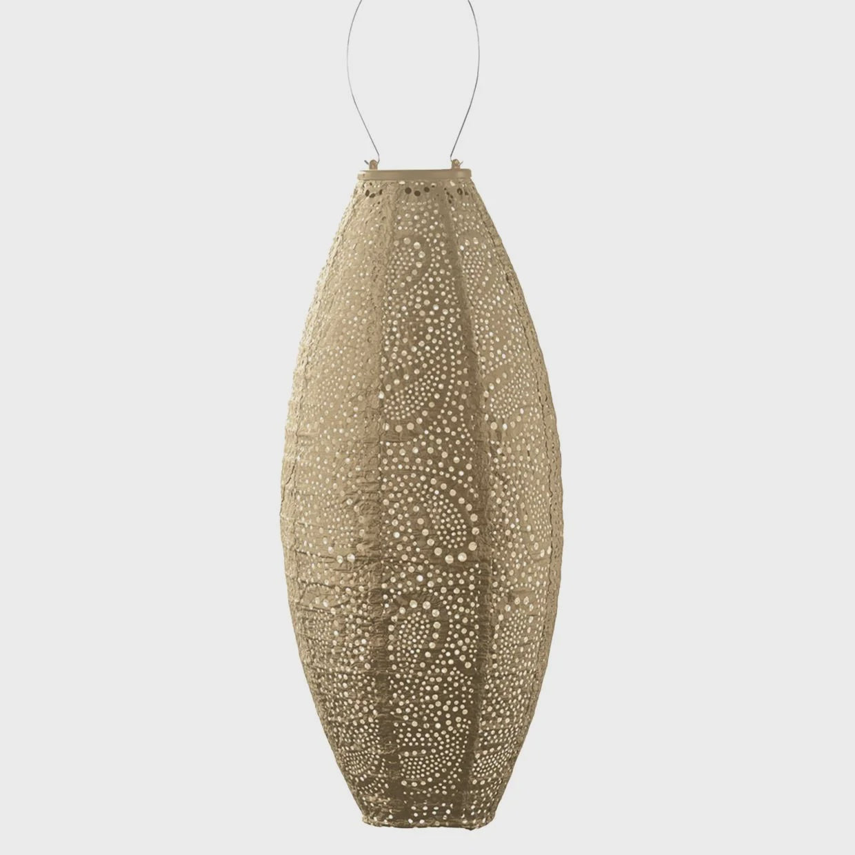 LUMIZ Outdoor Lantern Long Oval 20cm - Gold Paisley