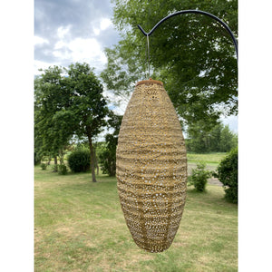 LUMIZ Outdoor Lantern Long Oval 20cm - Gold Paisley