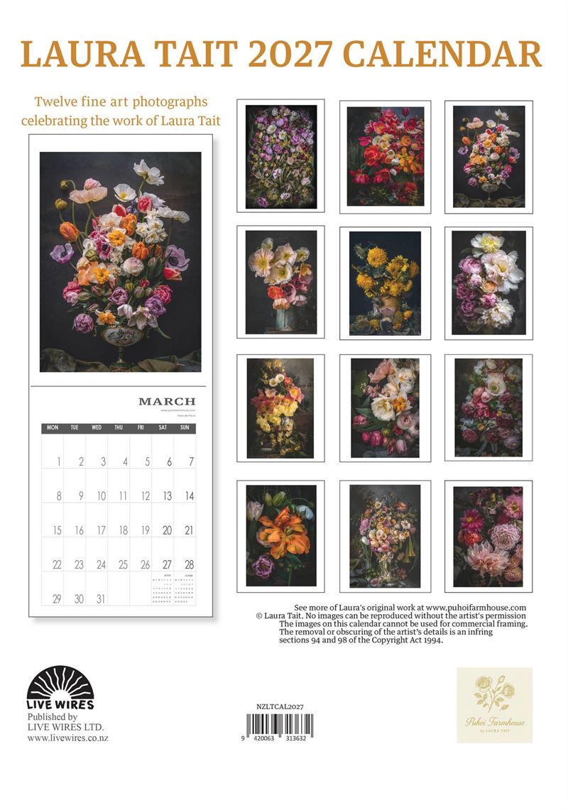 Laura Tait - 2027 Wall Calendar New Zealand