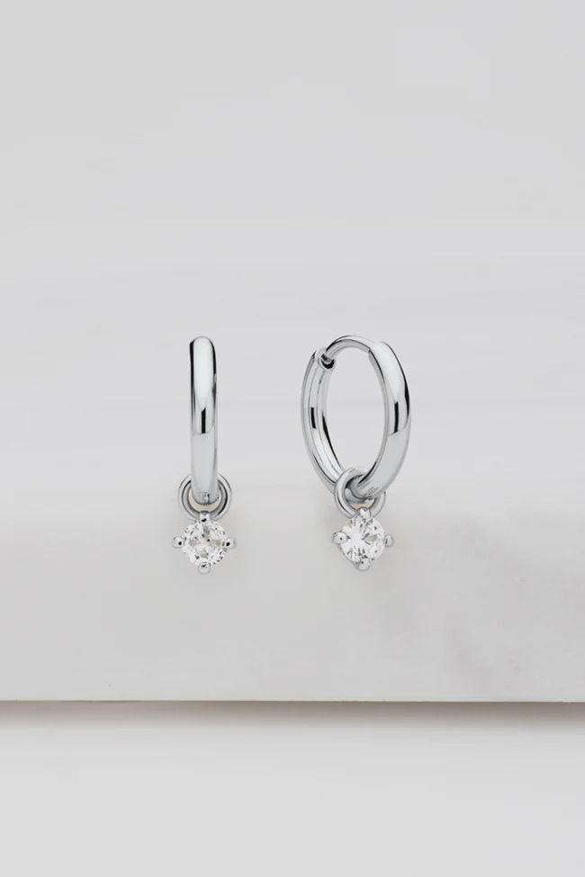 Zafino Leila Mini Huggie Earring Silver