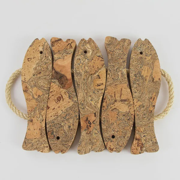 Liga Natural  Cork Trivet - 5 Fish
