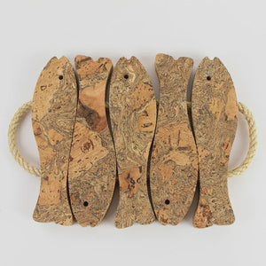 Liga Natural  Cork Trivet - 5 Fish