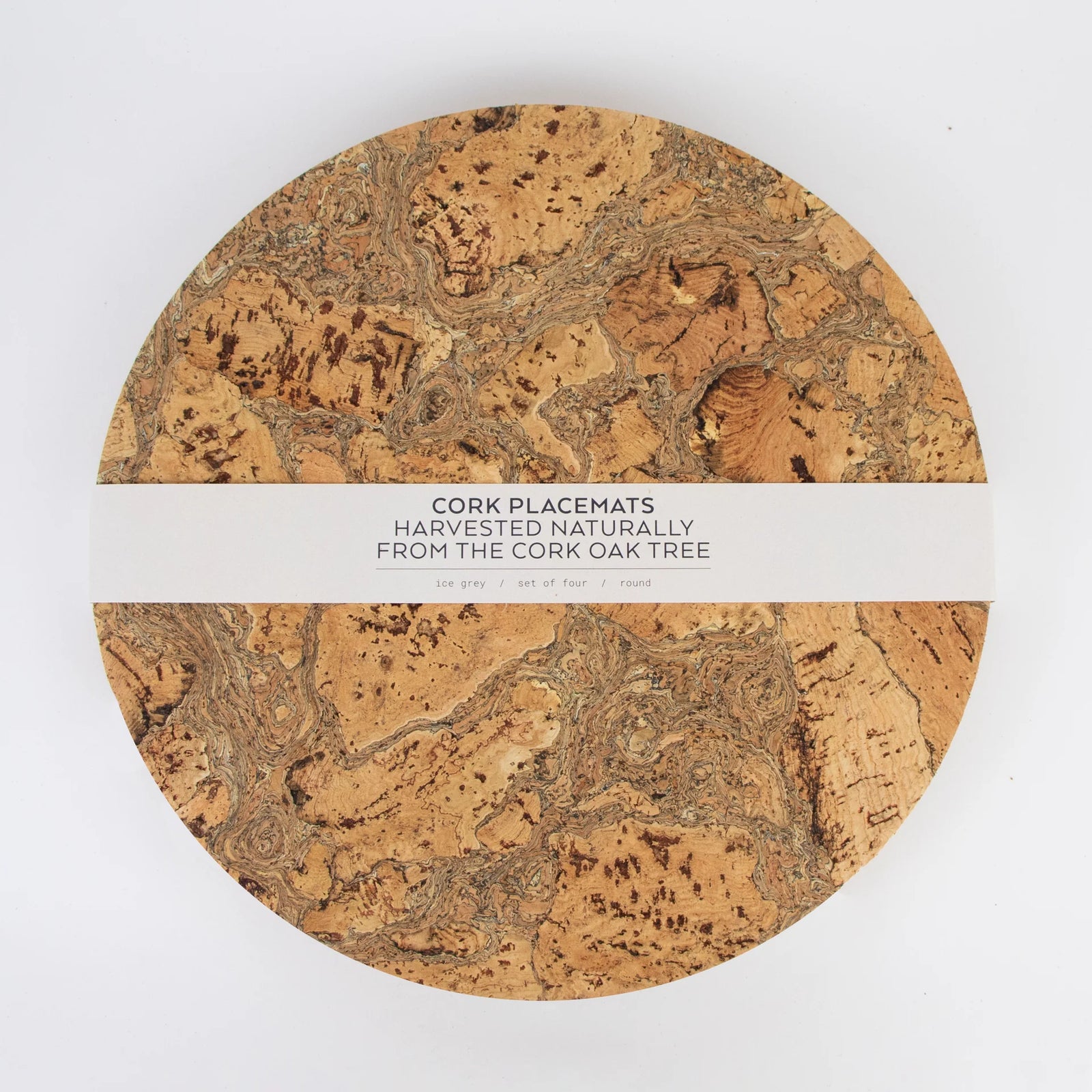 LIGA Natural Cork Round Placemats Set of 4