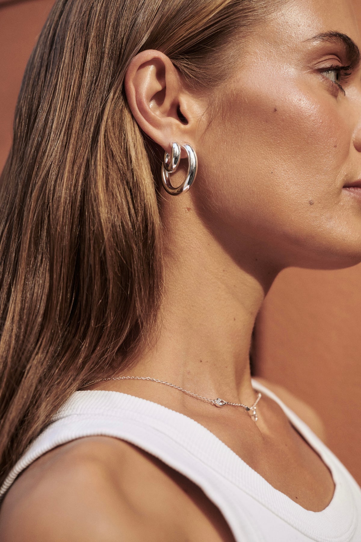 Lina Hoop Small - Silver