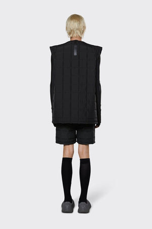 Rains Liner Vest Check - Black Medium