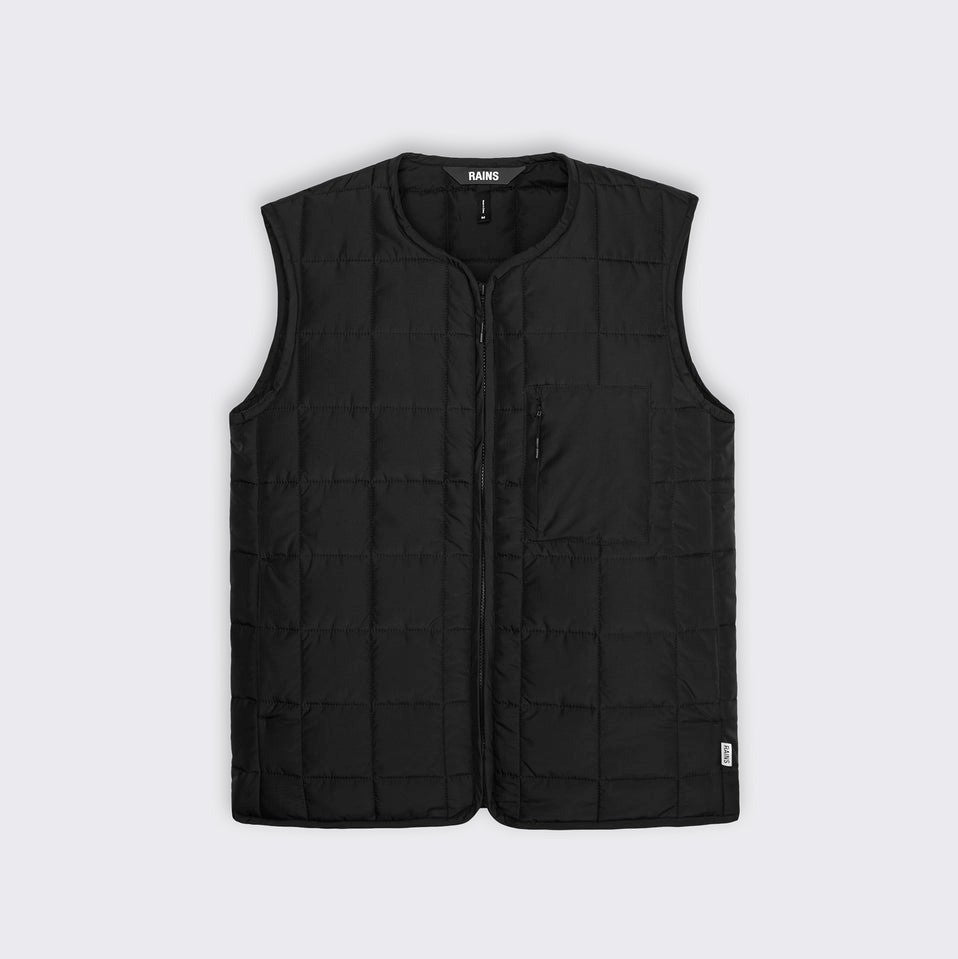 Rains Liner Vest Check - Black Medium