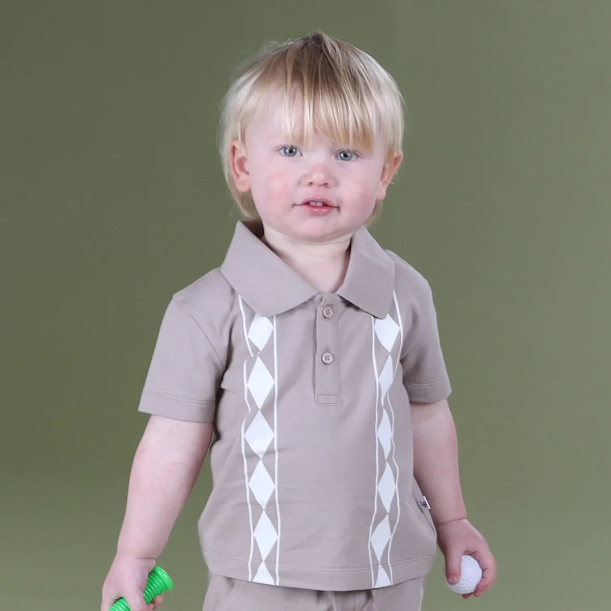 Dimples Baby Cotton Polo - Brown T-shirt Top Golf
